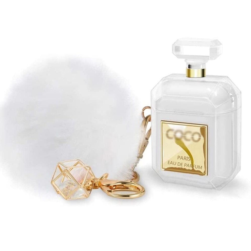 Perfume airpod case with puff